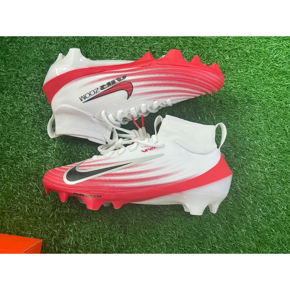 Nike Zoom Air Vapor Pro 1 Football Cleats White University Red FB3298-102 Mens 8